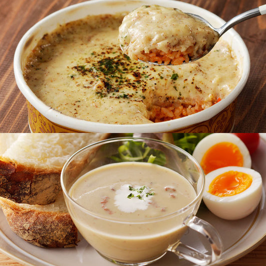 コッペ蟹ドリア&クリームスープセット/天の酒喰食房