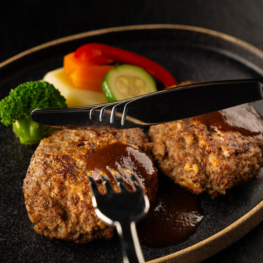 無添加で作る飛騨牛ハンバーグ