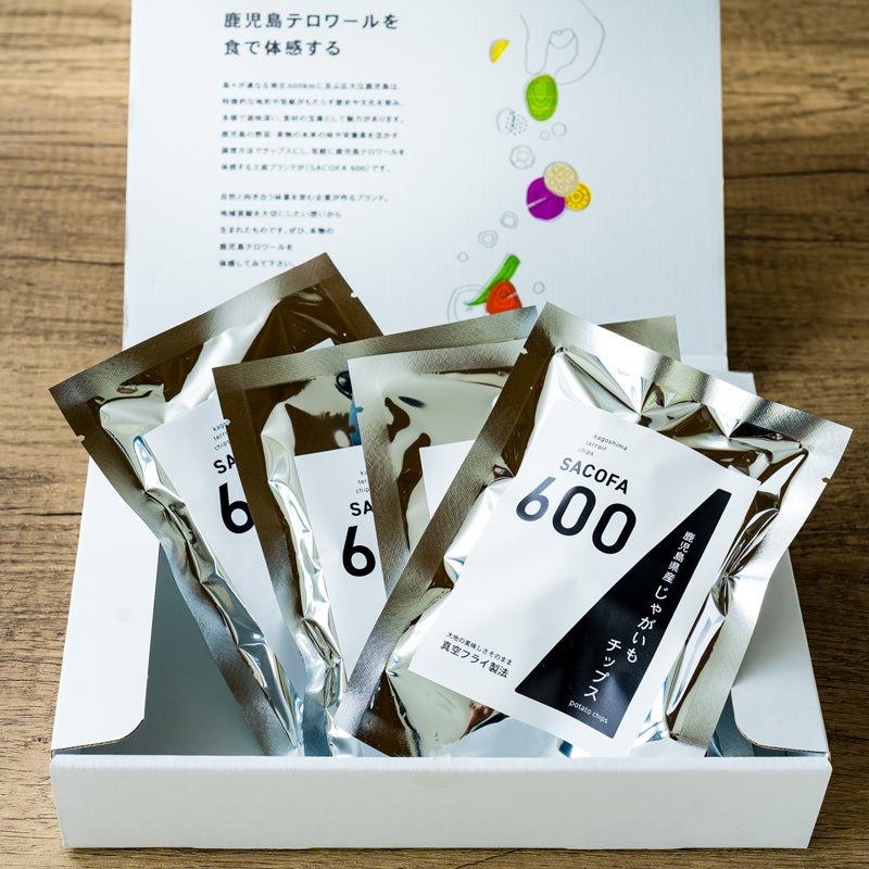 SACOFA600 鹿児島産 野菜チップス4袋/箱入