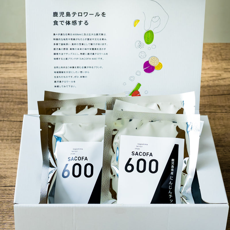 SACOFA600 鹿児島産 野菜チップス6袋/箱入