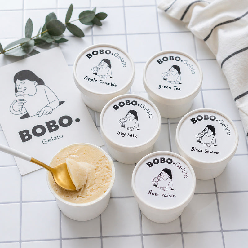 完全無添加 自家製甘酒を使ったヴィーガンジェラート 5個セット｜BOBO.Gelato