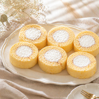無添加 ロールケーキ　生クリーム　カット　6個セット/和仁農園
