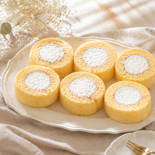 無添加 ロールケーキ　生クリーム　カット　6個セット/和仁農園