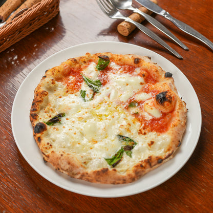 ハーフアンドハーフのピッツア